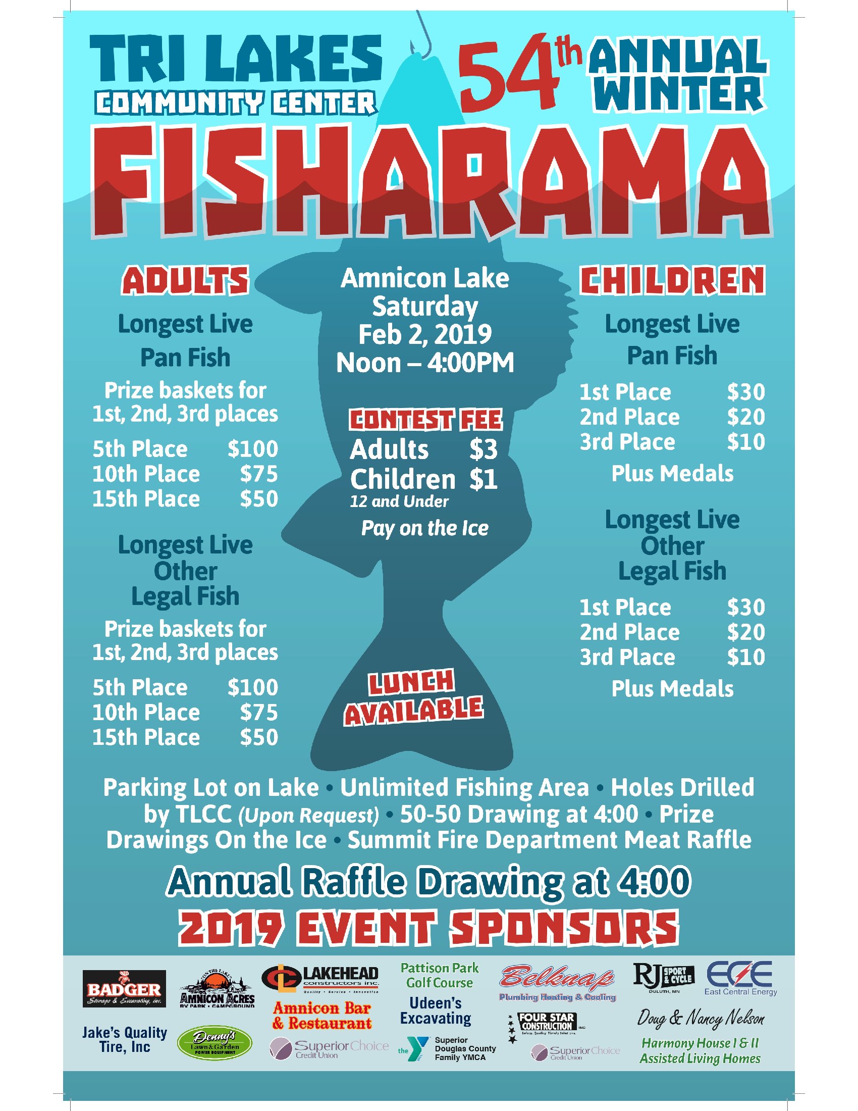 TLCC 54th Annual Fisharama Tri Lakes Community Center